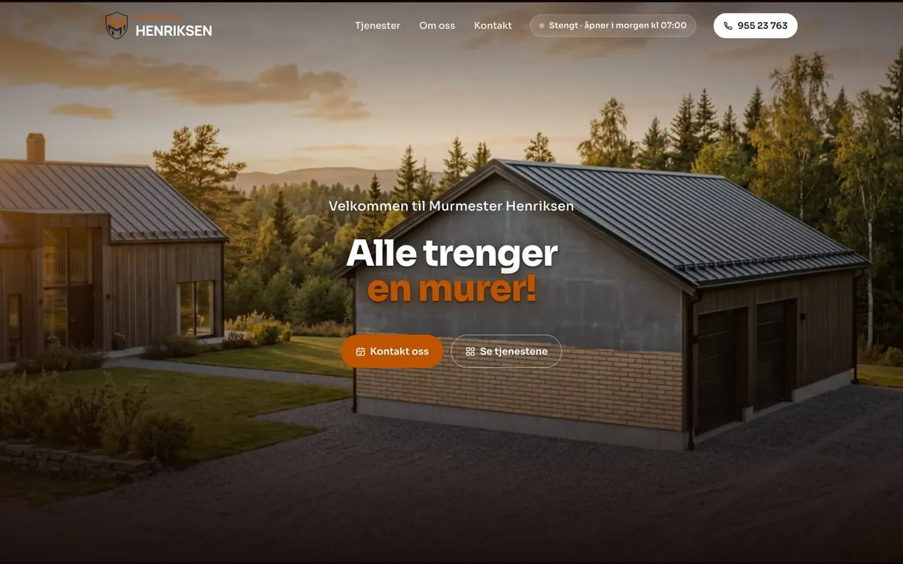 Forsiden til Murmester Henriksen